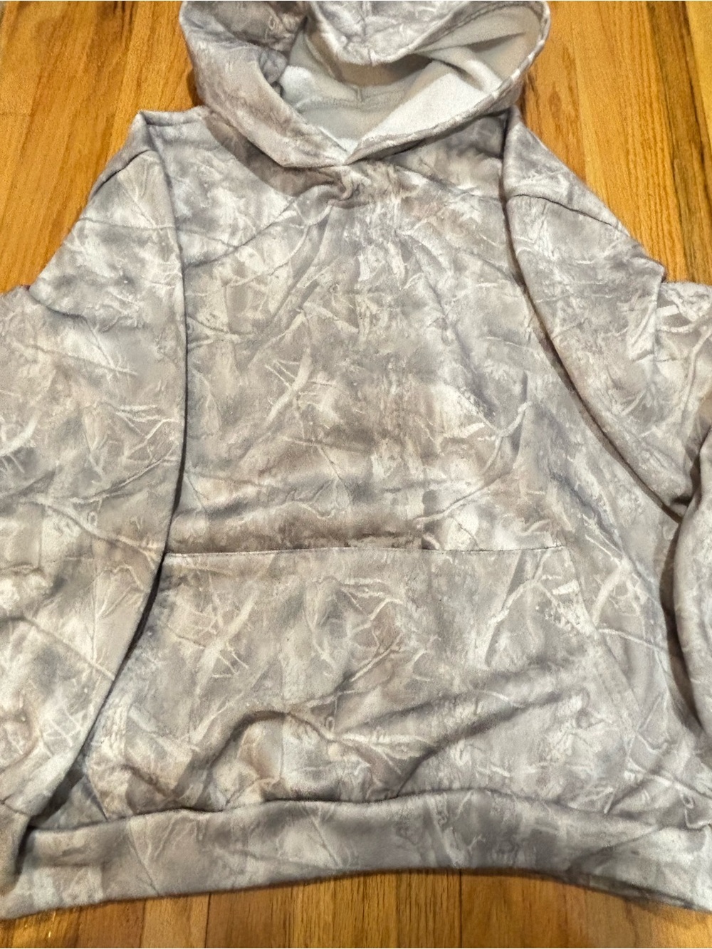 Women’s Light Gray Marled Pullover Hoodie